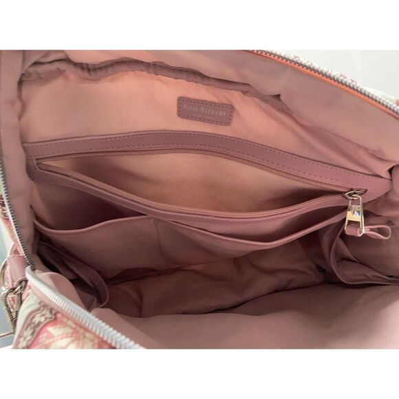 Isaac Mizrahi Tote-Duffle-Carryon-Baby-Overnight Bag-Crossb-Strap-Fair Isle-Gift - Picture 5 of 15